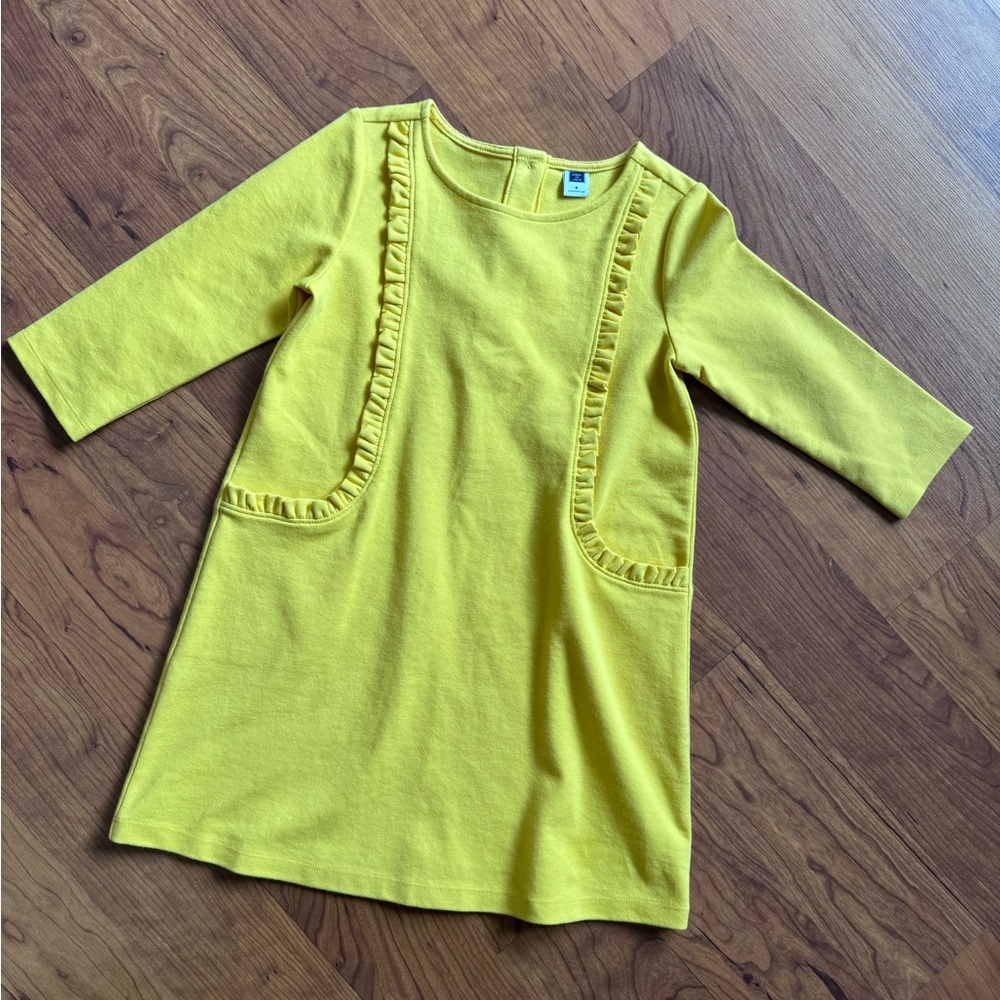 Janie and jack yellow girl dress size 5